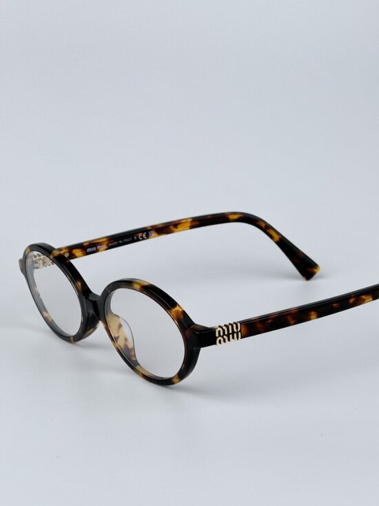 Miu Miu MU04ZS VAU08N BRAND NEW Sunglasses Honey Havana Clear Blue Light Filter main image 4